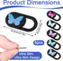 Qulkws 6 0.73''x0.35'' Pcs Webcam Cover Slide Butterfly Design Ultra-Thin Laptop Camera Cover Slide Web Cam Privacy