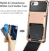 Vofolen Case for iPhone 6 6s 7 8 SE2 - Rose Gold Wallet with Credit Card Holder, Scratch Resistant Dual Layer