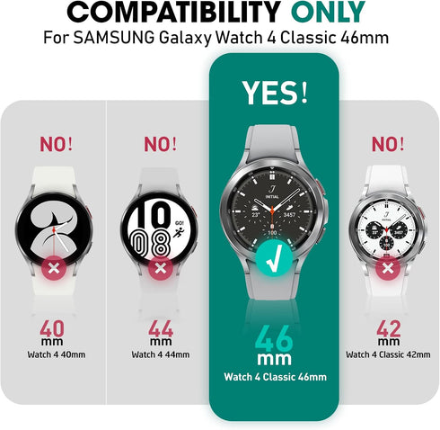 SUPCASE Unicorn Beetle Pro Band with Case for Samsung Galaxy Watch 4 Classic 46mm, Heavy Duty Protection