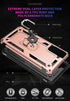Samsung Galaxy S21 Plus Case 5G Military Grade Heavy Duty Armor Shockproof with Metal Rotating Ring Kickstand (Rose