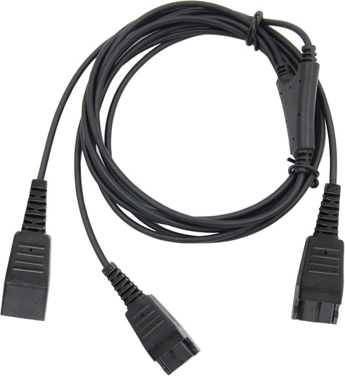 VoiceJoy Quick Disconnect Y Training Cord,Work for Jabra GN headsets,Use for Coaching, Supervising, Training, Monitoring