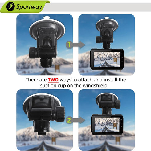S40 Dash Cam Suction Mount (3rd Gen) with 10pcs 360 Rotating Joints, Compatible with Most Dash Cameras