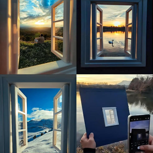 ZJHAHJY Creative Window Frame Photography Props - Portable Travel Viewfinder for Perfect Shots, Ideal for Journey