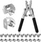 GuanDaooL Rotable Dual Head Cage Nut Tool Kit with 10 Sets M6 Silver