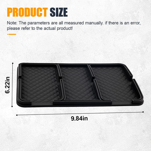 YoRise Car Dashboard Mat, Anti-Slip Strong Gripping Automotive Center Console Tray, Multifunctional Vehicle Interior