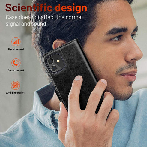 OCASE Compatible with iPhone 12 Case/Pro Wallet Case, PU Leather Flip Case with Card Holders, RFID Blocking Kickstand
