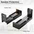PUTORSEN Universal Dual Soundbar Wall Mount, Black, for Most Soundbars, Holds up to 33 lbs, Depth Adjustable 3.5”-6.1”