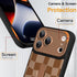 SOKAD 17 for iPhone Pro Case with Finger Strap Kickstand, Cute Checkered Checkerboard Phone Case with Finger Hand