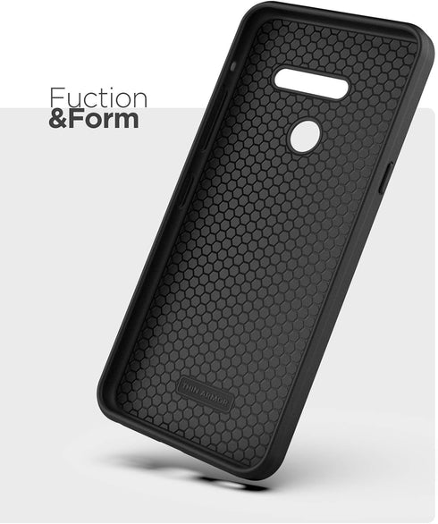 ENCASED Thin Armor for LG G8 ThinQ Case, Flexible Grip Cover - Black Slim Fit