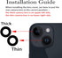 2 Pcs/Set Rear Camera Lens Replacement for iPhone 14, Glass Lens Cover with Pre-Installed Adhesive + Repair Tool Kit