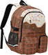 Backpack Backpack Daypack ALAZA School for Teen Girls Boys Ice Cream Chocolate Waffle Kids Purse College Laptop Bookbag