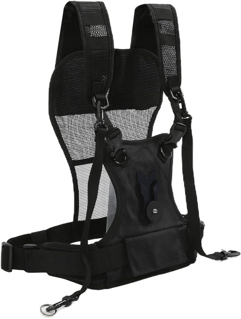 Dual Camera Strap, Adjustable Multi Carrying Harness with Side Holster & Secure Strap, Breathable Comfortable Double