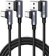 UGREEN 6.6FT USB to USB C Cable, 90 Degree Fast Charging for iPhone 15, Samsung Galaxy S10, Pixel 7, LG G8, Switch.