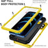 Beasyjoy Waterproof Case for iPhone 12 Pro Max, Heavy Duty Metal Case with Built-in Screen Protector, 6.7 Inch (Yellow)