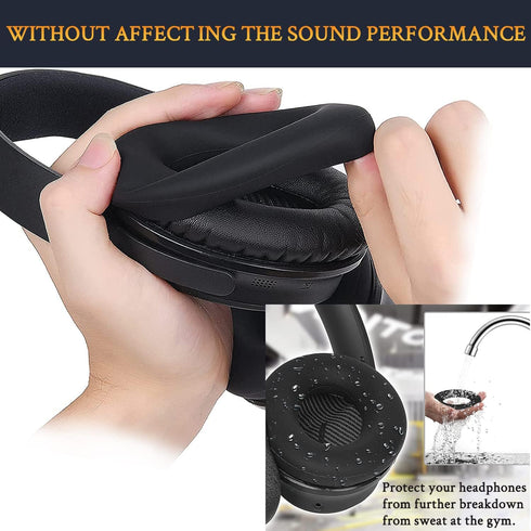 SOULWIT Ear Pads Cushions + Headband + Silicone Earpads Cover, Replacement Kit for Bose QuietComfort 35 QC35, QC35 ii