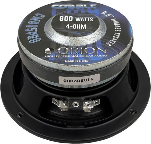 ORION Cobalt Series CMB65PRO High Performance 6.5" Midbass Loudspeaker, 600W Max Power, Pro Car Audio Stereo, Single