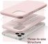 SURPHY iPhone 11 Pro Max Case, Thickened Liquid Silicone Phone Case with Microfiber Lining, Pink