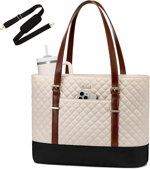 LOVEVOOK Laptop Bag for Women, 15.6 Inch Work Tote Computer Bag With Large