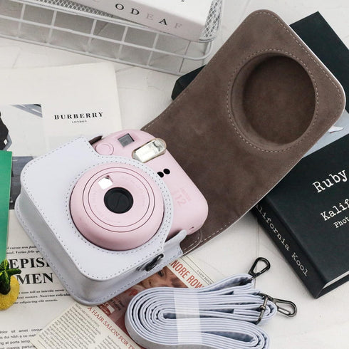 Frankmate Protective Case for Fujifilm Instax Mini 12 Instant Film Camera with Adjustable Strap and Accessory Pocket