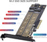 Dual M.2 PCIE Adapter for SATA or PCIE NVMe SSD, Advanced Heat Sink Solution