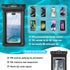 NEPHI IP68 Waterproof Phone Pouch 2 Pack, Adjustable Neck Lanyard Floating Case for iPhone, Black Phone Dry Bags for