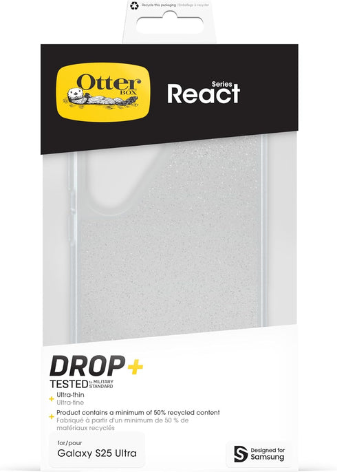 OtterBox S25 Samsung Galaxy Ultra React Series Case - Stardust (Clear/Glitter)