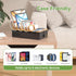 Pezin & Hulin 6 Cord Organizer Box, Surge Protector Organizer, Device Charger Station for Phones & Tablets, Wood