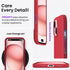 ORNARTO Slim Liquid Silicone Case for iPhone 15, 3 Layers Full Covered Soft Gel Rubber 6.1 inch, Anti-Scratch Red