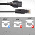 QIANRENON RJ11/RJ12 6P6C Waterproof Connector, CAT3 RJ12 Male to Female Outdoor Telephone Line Socket, IP67 Waterproof,
