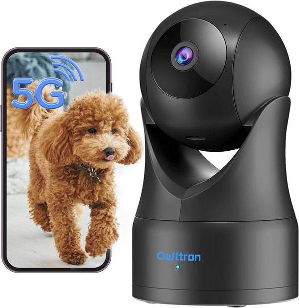 owltron Indoor Security Camera 5MP, 360 Camera for Home Security with Motion Detection, 2.4G/5GHz WiFi and 2-Way Audio