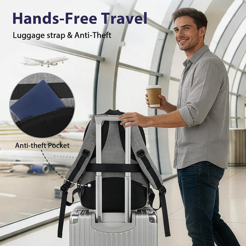 Backpack, 17 Inch Backpack, MATEIN Travel Laptop Work TSA Approved Carry on Large Computer Business Bag for Men Women