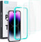 ESR 3 Pack Tempered Glass Screen Protector for iPhone 14 Pro, Military-Grade Protection, Easy Installation Frame,