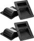 QWORK Plastic Speaker Cabinet Handles, 4 Pack Heavy Duty Recessed Holder, 6.38" x 8.5" x 2", Black