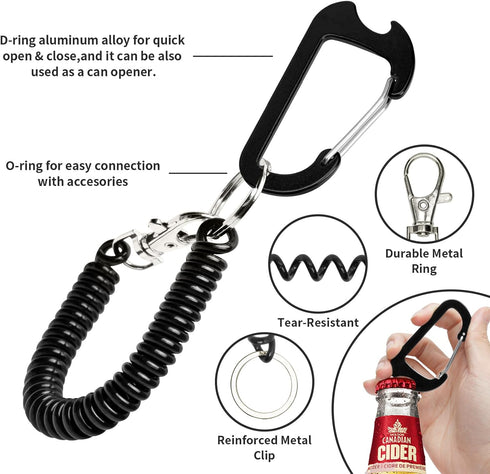 HOTEMIA Phone Tether Lanyard Anti Theft Strap with Carabiner - Anti-Drop Outdoor Accessory for Skiing, Hiking, Cycling