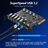 PCIe USB 3.2/3.1 Gen 2 Card - SuperSpeed 10Gbps 7-Ports Expansion Card for USB C & USB A for Windows & Mac