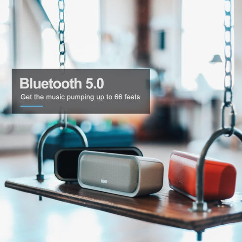 DOSS Bluetooth Speaker, SoundBox Pro Wireless Speaker with 20W Stereo Sound, IPX6 Waterproof, 20Hrs Playtime - Grey