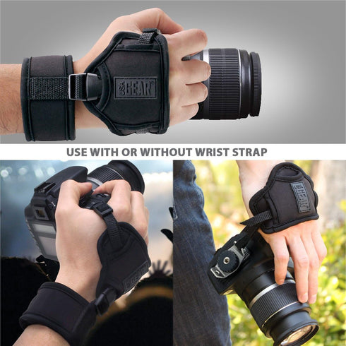USA GEAR DualGRIP Professional Grip Camera Wrist Hand Strap, Neoprene Design, Compatible with DSLR, Mirrorless, Point &