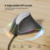 Nulea M504 Wired Vertical Mouse, USB Ergonomic Optical Mouse with 4 Adjustable DPI, Grey