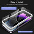 JETech Full Coverage Screen Protector for iPhone 14 Pro Max 6.7-Inch, Black Edge Tempered Glass Film, HD Clear,