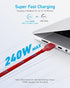 Anker 240W USB C to USB C Cable (2Pack, 3ft), Fast Charge for iPhone 15, MacBook Pro 2020, iPad Pro 2020, Samsung Galaxy