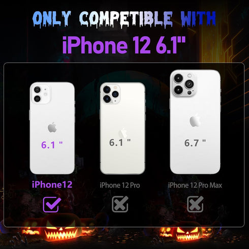 for iPhone 12 Phone Case for Men Women, Cool Skull Skeleton Funny Gothic Hollow Phone case for Apple 12 Cute Hollowed Plated Shockproof Cover for Boys Girls, Silver
