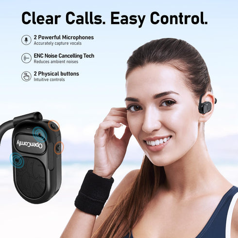 OpenComfy CF201 Wireless Running Headphones | Bluetooth | Open-Ear Headphones | 4-in-1 Advantage: Superior Sound,