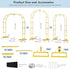 Stand,6.6FTx3.5FT 3 Arch Backdrop Metal Pergola Arbors,Gold Garden Wide Arbors and Arches Trellis for Climbing Plants