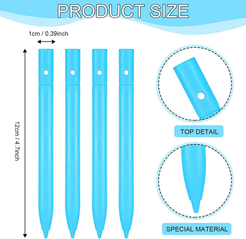4.5 Inch Replacement Stylus Drawing Pen 4 Pieces Toddler Drawing Tablet Pens Kids' Electronics Pens with 4 Hanging Rope for LCD Writing Tablet (Blue)