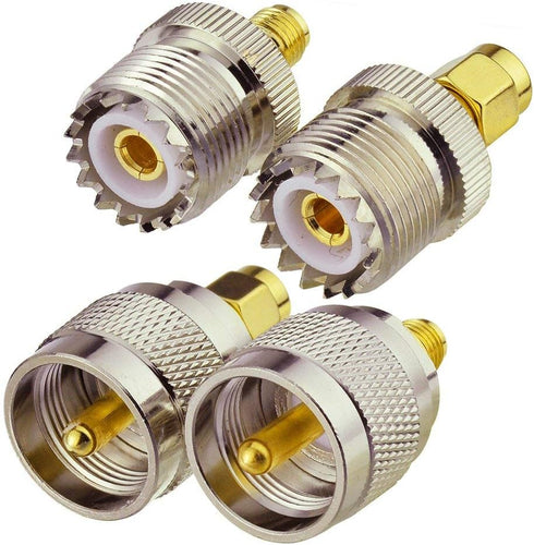 Superbat UHF to SMA Adapter, UHF Male/Female to SMA Male/Female Connector RF Coax Coaxial Adapter Kit