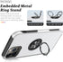 PELEPUES Shockproof Case for iPhone 13 Pro 6.1'', Military Grade Cover with Embedded Finger Ring & Metal Stand (Silver)
