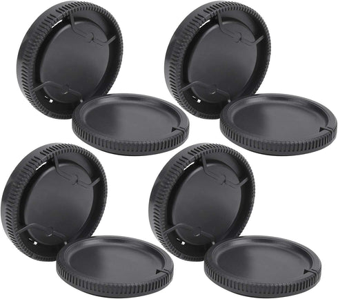 4Pcs Lens Rear Back Cover & Body Front Cover Cap Set for Sony A Mount Lens Camera