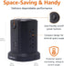 Amazon Basics 1080J, 9 (2 1 15A, 6ft Power Strip Tower Charging Station, Surge Protector Outlet with Integrated USB