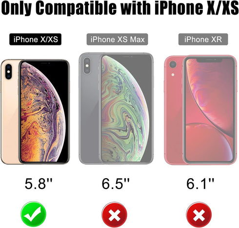Beasyjoy Heavy Duty Metal Case for iPhone Xs/X/10, Waterproof Tough Cover with Full Body Protection, Black