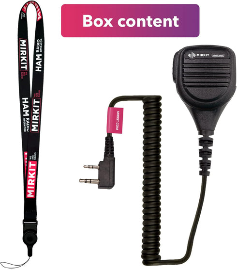 MIRKIT Heavy Duty Speaker Mic for Baofeng UV-5R, BF-F8HP, UV-82, UV-82HP - Push to Talk Microphone